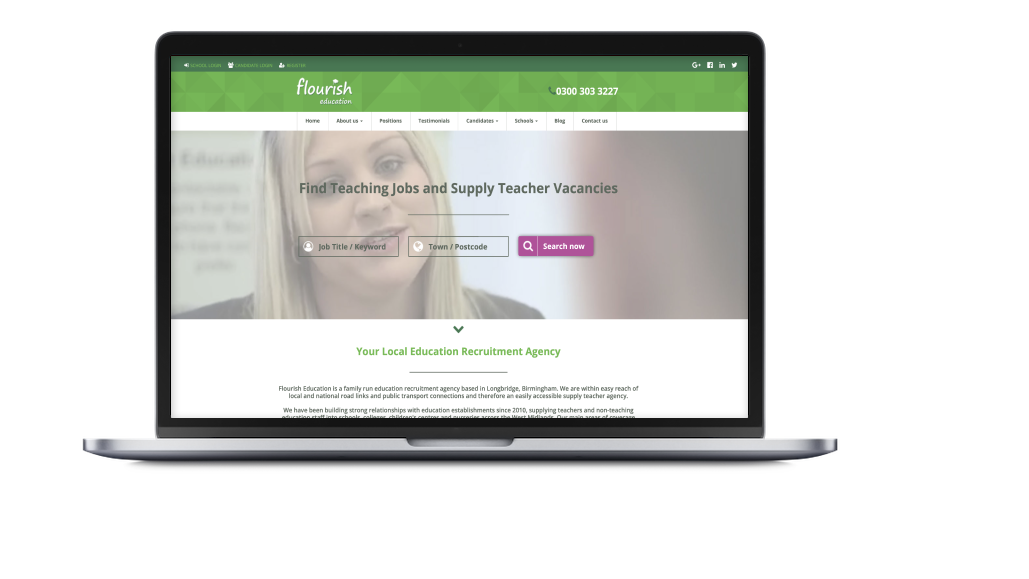Flourish education recruitment website [Case study]