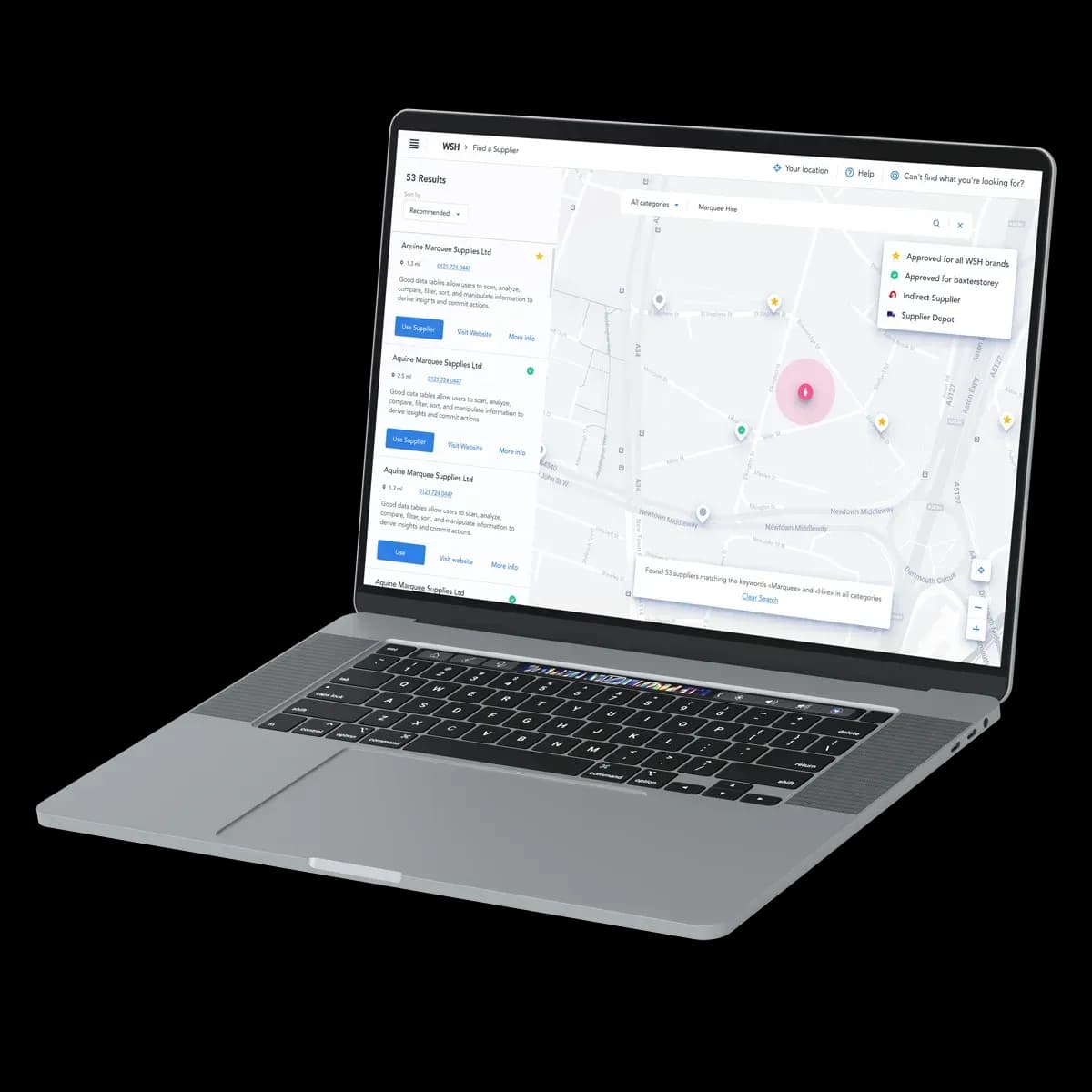 WSH supply chain procurement portal