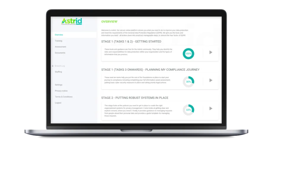 Astrid GDPR Web App & SaaS Portal Astrid GDPR Web App & SaaS Portal
