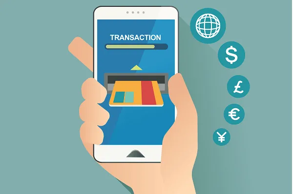 Doodle of a phone loading a transaction Doodle of a phone loading a transaction