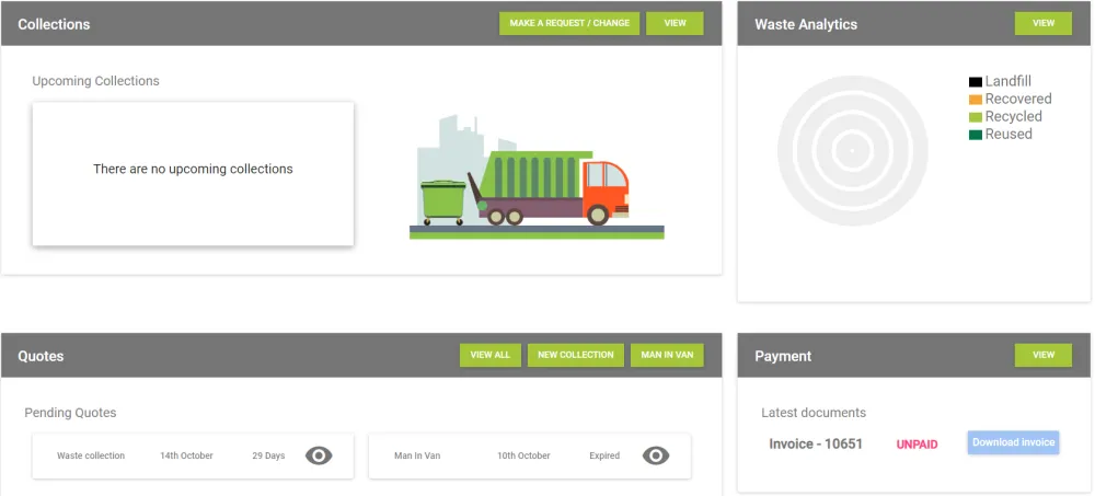 Screengrab of the UI Blocks once logged into the webb App Screengrab of the UI Blocks once logged into the webb App