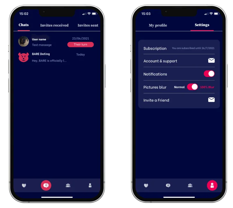 New chat screen, Subscriptions New chat screen, Subscriptions