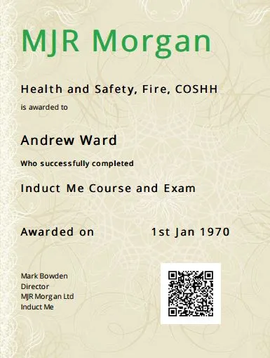 example of auto generated PDF certificate example of auto generated PDF certificate