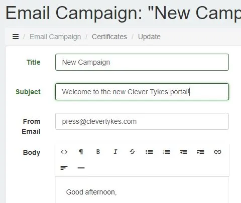 Email campaign manager Email campaign manager
