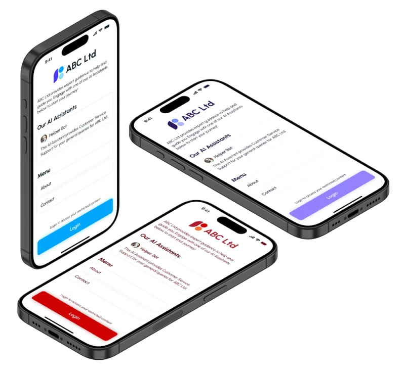 3 iPhone 15's with different branding colours 3 iPhone 15's with different branding colours
