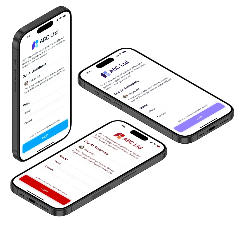 3 iPhone 15's with different branding colours 3 iPhone 15's with different branding colours