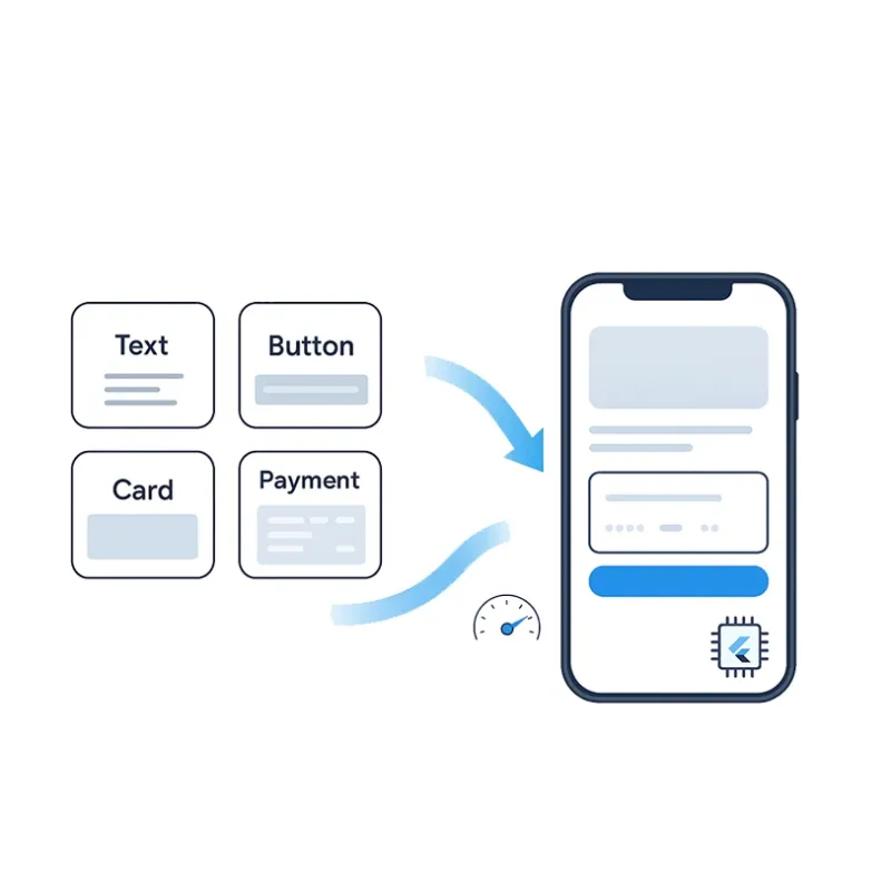 flutter components on a smartphone flutter components on a smartphone