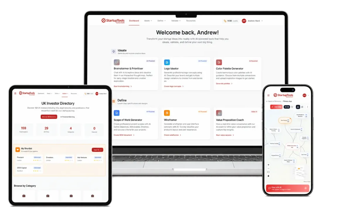 StartupTools — From Scattered Ideas to Investor-Ready Plans, with AI