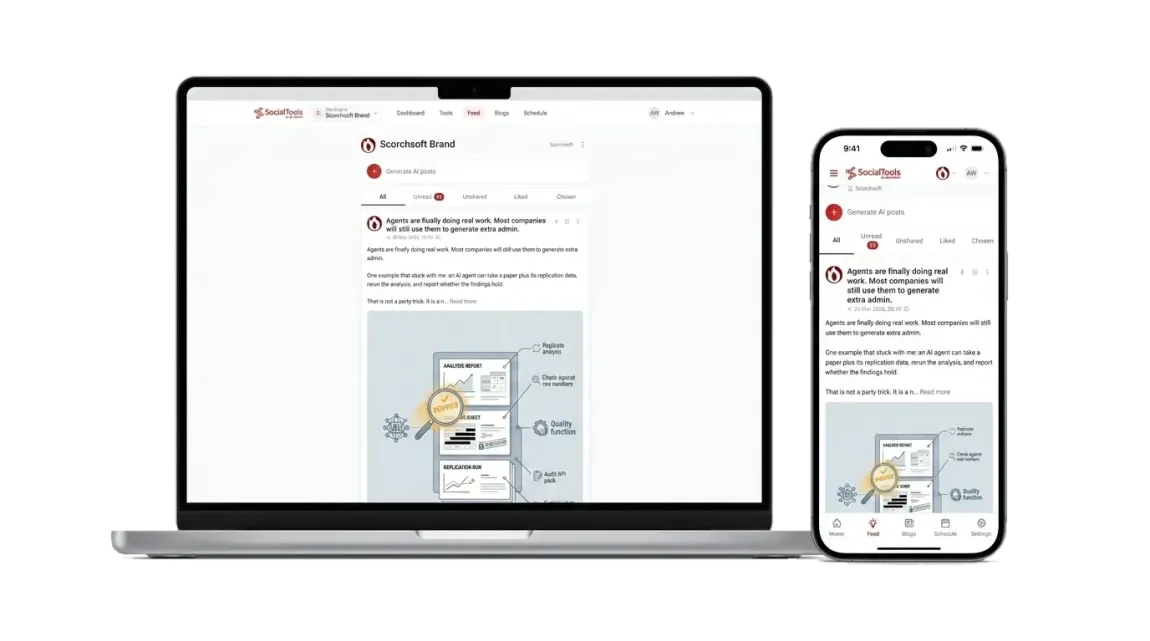 SocialTools: We built an AI that runs a brand's whole social feed