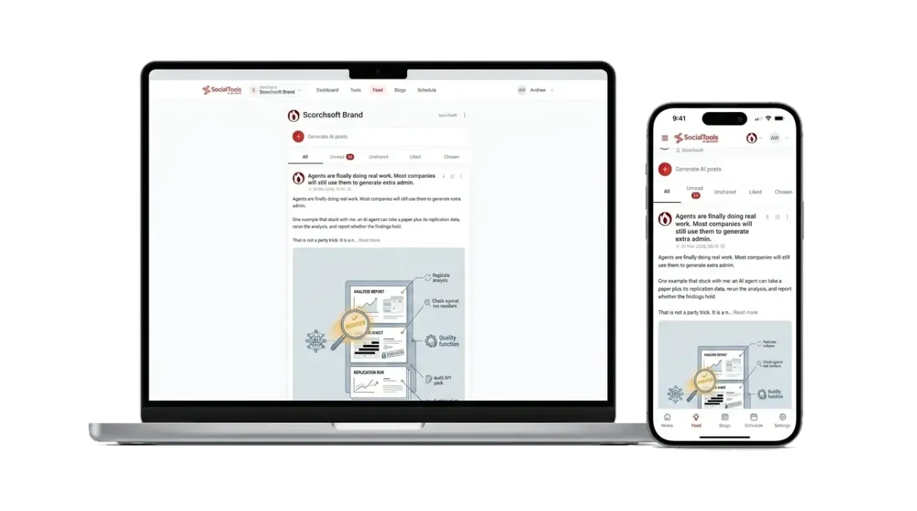 SocialTools: We built an AI that runs a brand's whole social feed