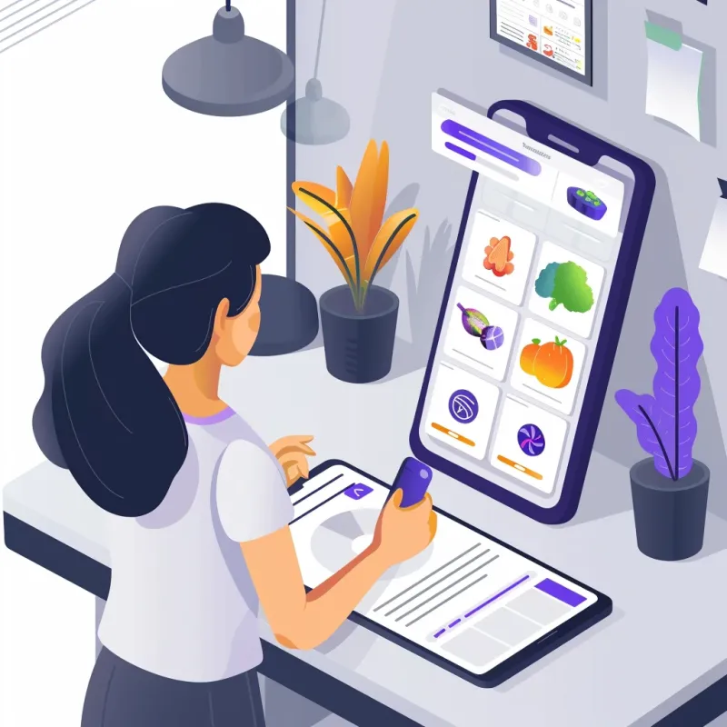 AI search assistant - a robot holding a magnifying glass searching through app data via the chatGPT api AI search assistant - a robot holding a magnifying glass searching through app data via the chatGPT api
