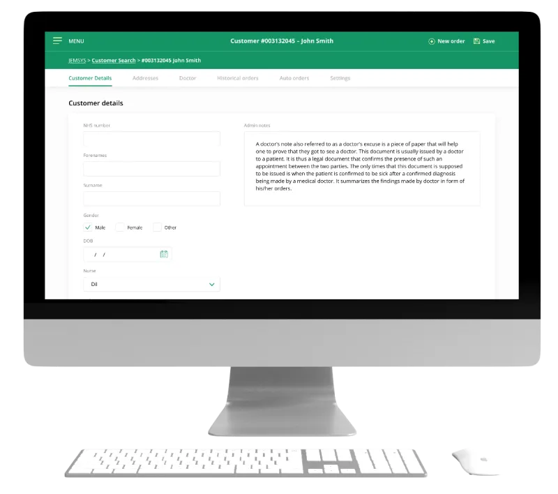 Customer Details Screen Customer Details Screen