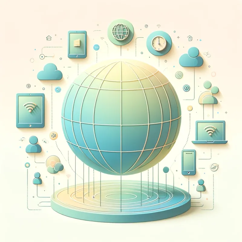 lots of users on the web, each with their own device