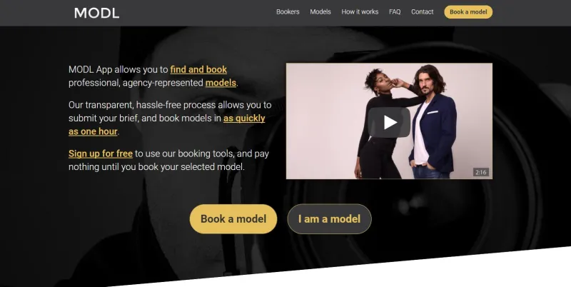 MODL app website screenshot MODL app website screenshot