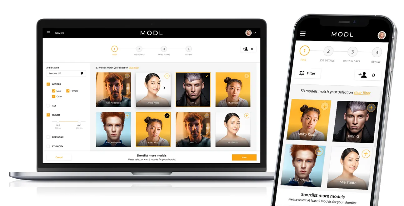 MODL App & Portal (Modelling Industry) MODL App & Portal (Modelling Industry)