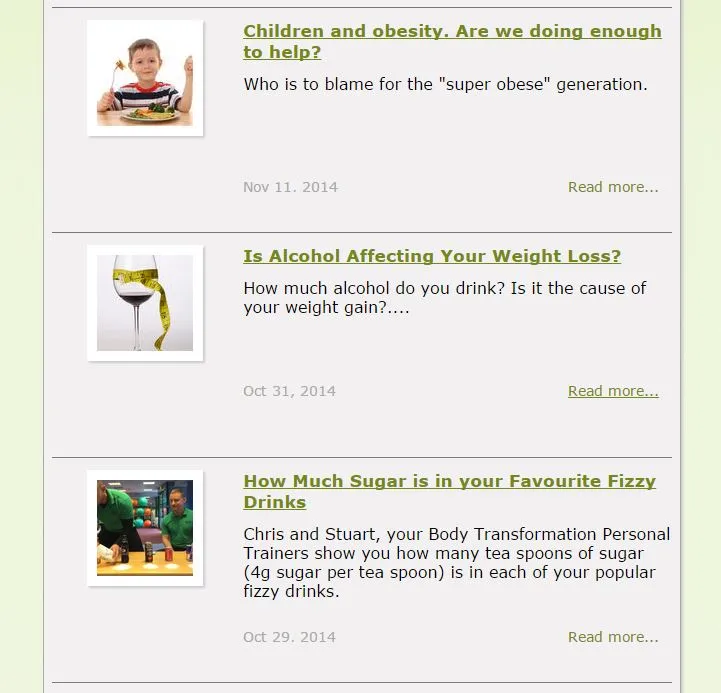 Body Transformation - Personal Trainer Website Design Body Transformation - Personal Trainer Website Design