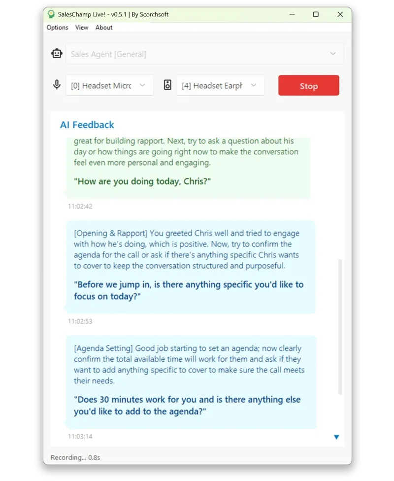SalesChamp UI for inputting media to generate an AI report from SalesChamp UI for inputting media to generate an AI report from