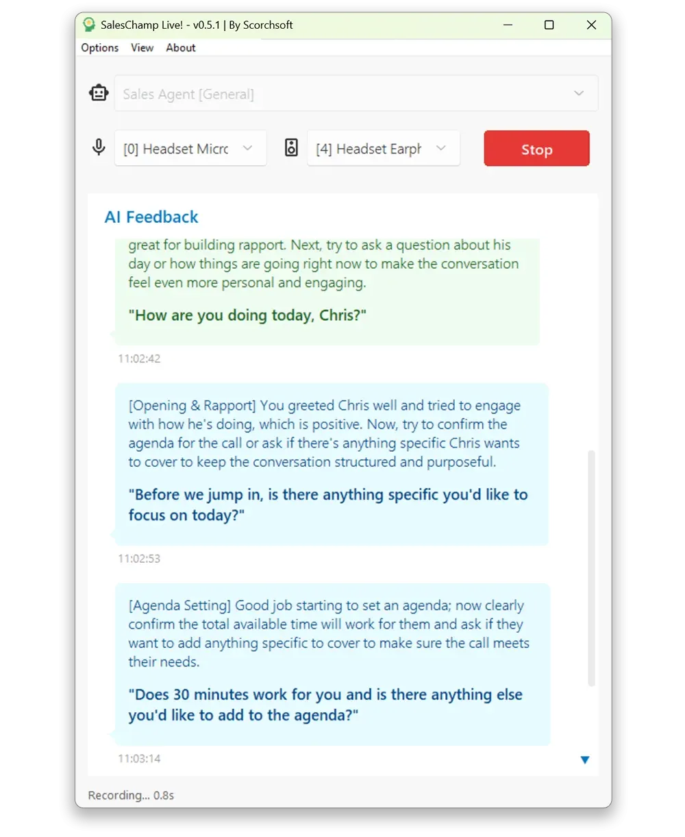 SalesChamp UI for inputting media to generate an AI report from SalesChamp UI for inputting media to generate an AI report from