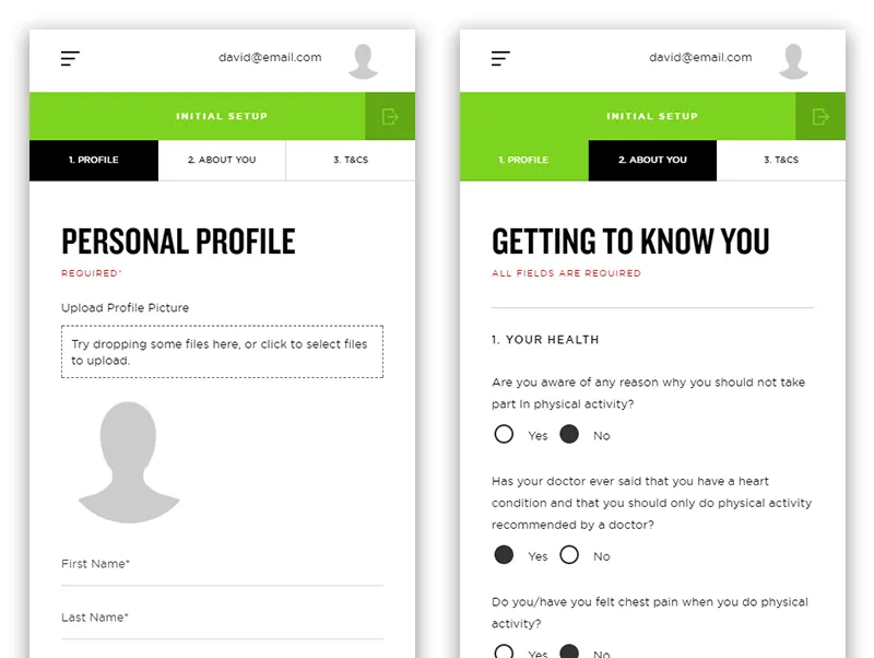 Simple app registration and onboarding process Simple app registration and onboarding process