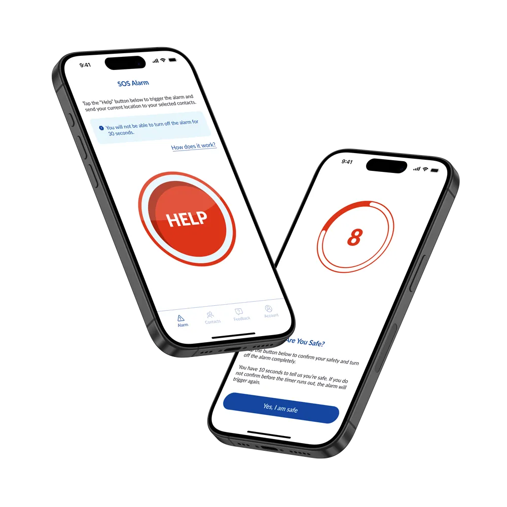 2iPhones displaying graphically designed screens of a mobile application 2iPhones displaying graphically designed screens of a mobile application