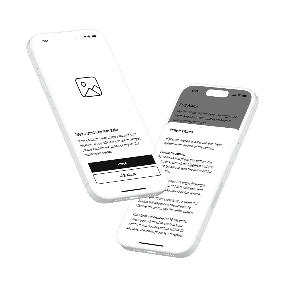 2 iPhones displaying high-fidelity wireframes of a project 2 iPhones displaying high-fidelity wireframes of a project