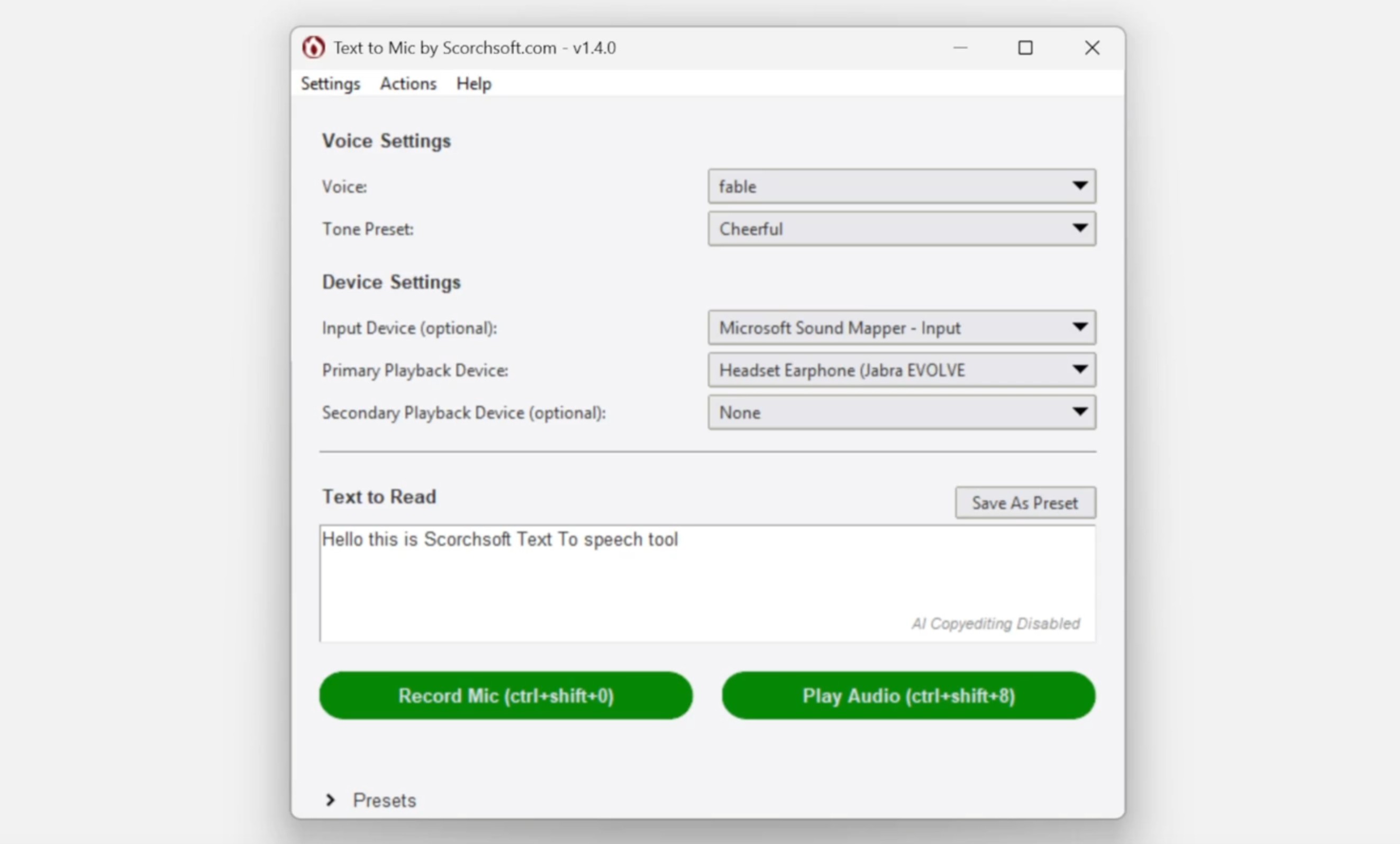 Text to Mic screenshot
