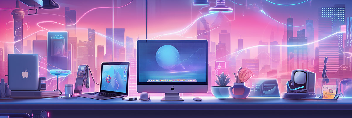 futuristic image of computer equipment