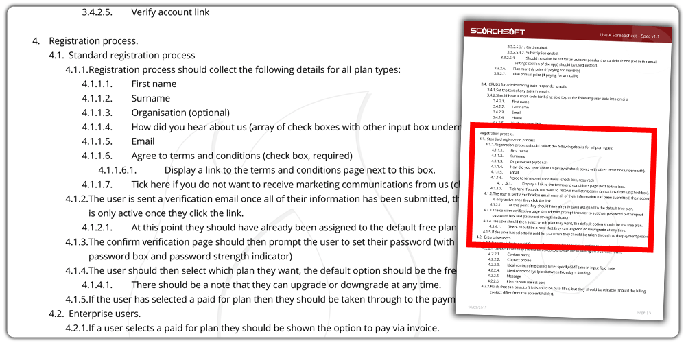 example specification